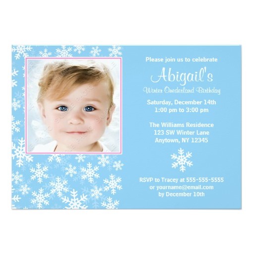 winter one derland birthday invitations