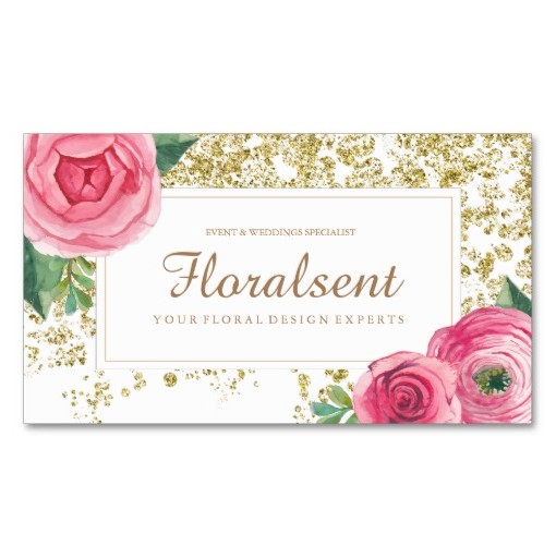 Beautiful Watercolour Floral Business Cards - LadyPrints